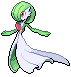An animated gardevoir sprite from Pokemon Black and White